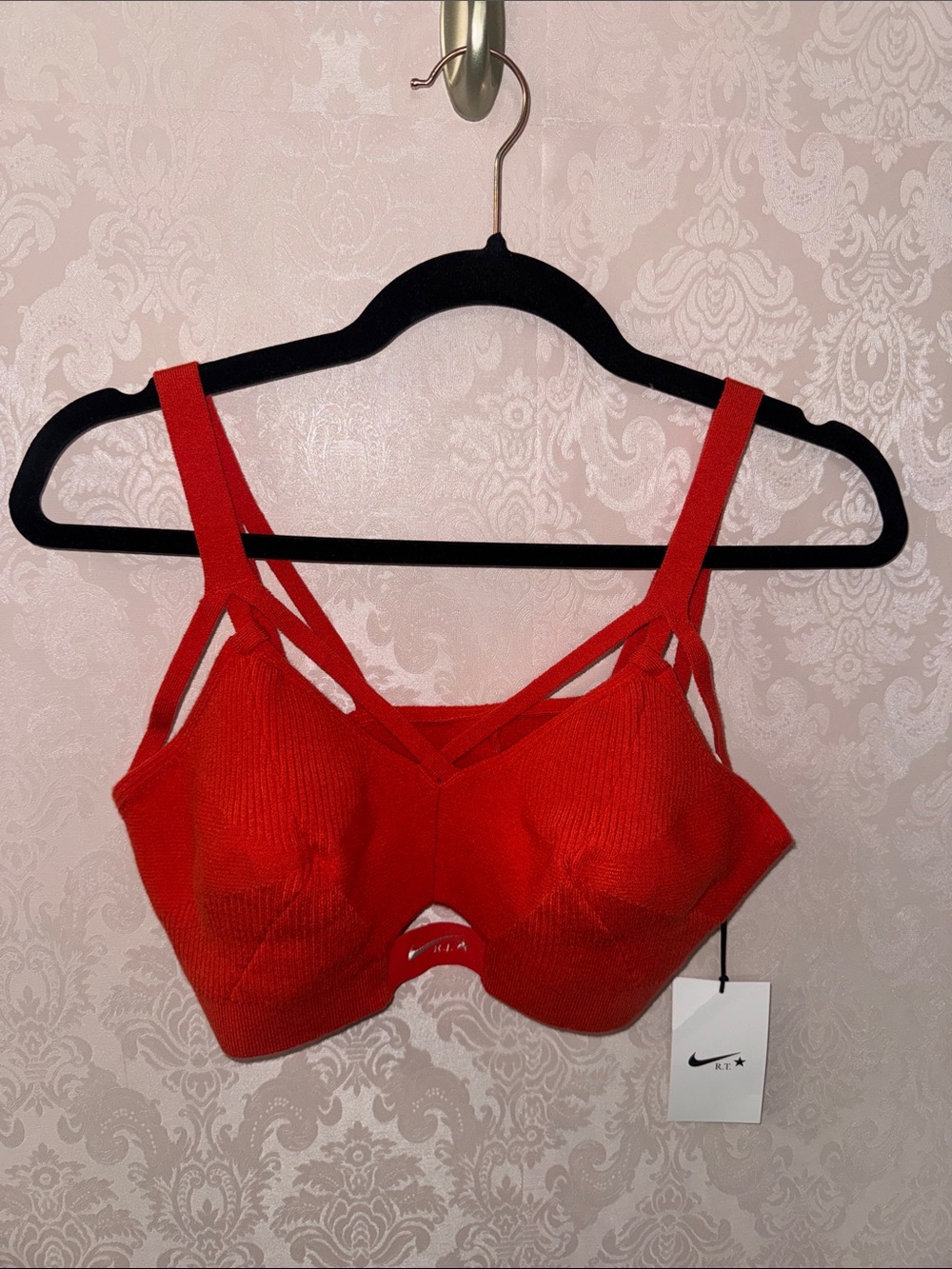 Nike Orange Strappy Sports Bra by Riccardo Tisci